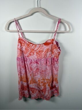 ROXY | Y2K Back Tied Paisley Camisole Size S